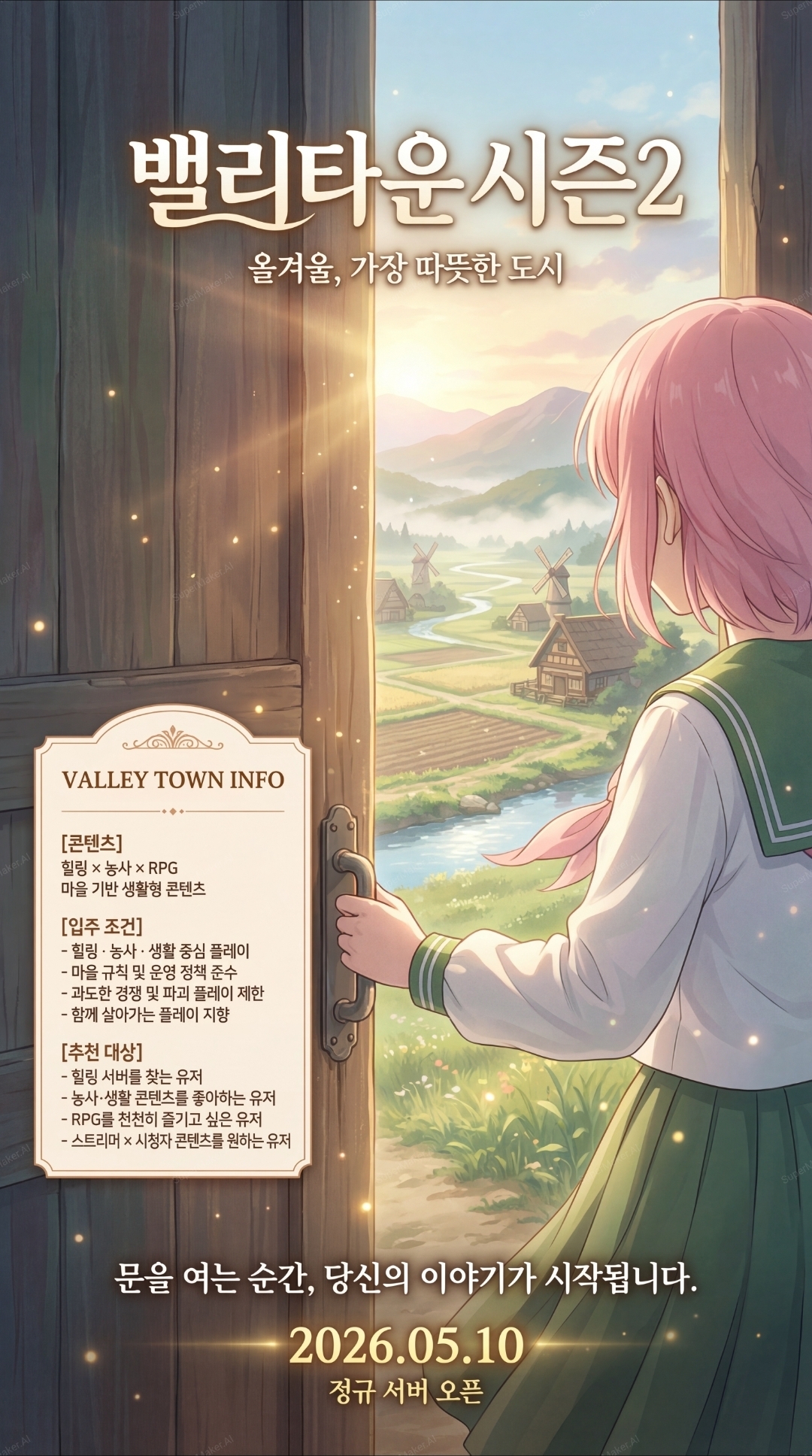 [ 밸리타운 시즌2 추가 입주자 모집 안내 ]